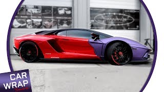 Lamborghini Aventador S stripped and wrapped Matte Purple [upl. by Atin]