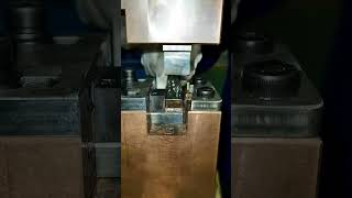 Tinned copper braid pressure square welding with medium frequency DC spot welder [upl. by Yeslrahc]