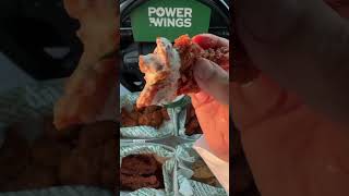 Power Wings Spicy Chicken Tenders  Strips Honey Chilli Wings Mukbang Asmr asmr food satisfying [upl. by Hgiellek]