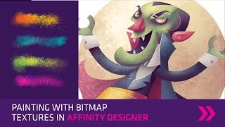 Painting with bitmap textures in Affinity Designer [upl. by Eimot76]