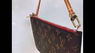 Convert Louis Vuitton Neverfull Pouch LV Pochette to Cross Body Bag [upl. by Greyso]