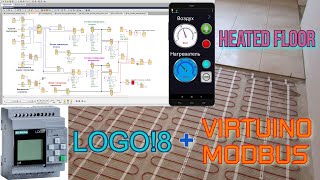 LOGO 8 amp VIRTUINO Modbus  Теплый пол [upl. by Sadye]