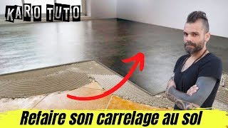 REFAIRE LE SOL DE SA CUISINE EN CARRELAGE [upl. by Yendyc]