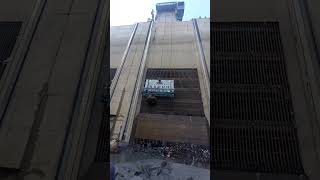 Lifting wooden blocks from dam intake gates by TRCMTrash Rack Cleaning Machine [upl. by Fife]