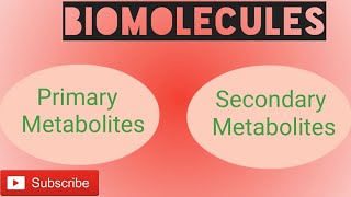 What are MetabolitesPrimary amp Secondary metabolitesBiomolecules [upl. by Nowujalo]