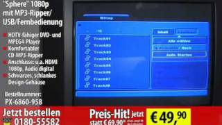 DYON HDMIDVDPlayer quotSpherequot 1080p mit MP3RipperUSBFernbedienung [upl. by Etna]