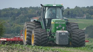 John Deere 4755 Cultivating The Field w 6Meter Horsch Cruiser 6XL in a Lime Field  DK Agriculture [upl. by Maddie916]