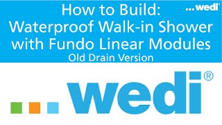 wedi  USA  Building waterproof walk in Shower with wedi Fundo Riolito Modular Old drain version [upl. by Yvor]