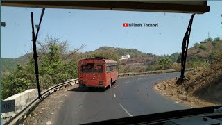 कशेडी घाटात एस्टी बस  MSRTC BUS CHASING MSRTC BUS IN KASHEDI GHAT  KONKAN  RATNAGIRI [upl. by Cozza]