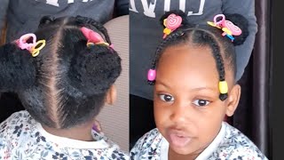 Cute and Easy hairstyle for the cutest baby Nel Chizaram kidshairstyles naturalhair hairstyles [upl. by Enelyt]