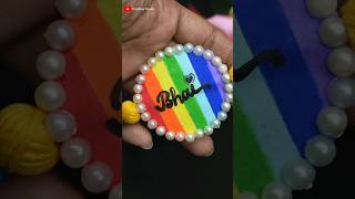 How to make Easy amp Colourful Rakhi at homeDIY Name RakhiRakhi making shorts rakhi rakhispecial [upl. by Hibbs]