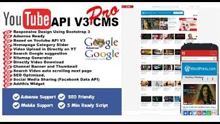 Youtube API V3 CMS PRO [upl. by Enilauqcaj172]