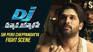 DJ Duvvada Jagannadham Scenes  SIR Peru Cheppandayya Fight Scene  Allu Arjun [upl. by Greyso]