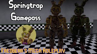 Revamped Springtrap Showcase  Fredbears Mega Roleplay [upl. by Ladonna]