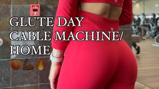 GLUTE DAY  CABLE MACHINEHOME EDITION bunsngunsrach gluteday glutes cablemachine postpartum [upl. by Virgil]