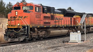 Shortest Day of the Year Railfanning BNSF 8557 Leads CBKMHAF129A on the Winter Solstice [upl. by Aivan]