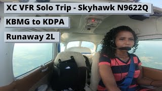 XC Solo Flight  KBMG  Bloomington to KDPA  DuPage  072721  Cessna 172 [upl. by Cinom476]