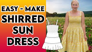 Shirred Sun Dress  So easy to make I bet its easier than you thought [upl. by Adam]