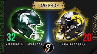 Michigan State vs Iowa Game Recap  College Football Week 8 [upl. by Akimahc]