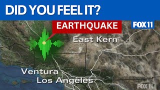 Prelim 52magnitude earthquake followed by 20 aftershocks hit Southern California [upl. by Sucramrej]