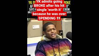 YK Osiris admits GOING BROKE after his hit single👀💰shorts [upl. by Aleirbag69]