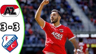 AZ Alkmaar vs FC Utrecht 33 Highlights  Eredivisie 2024 Efootball Game Play [upl. by Chon]