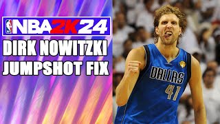 Dirk Nowitzki Jumpshot Fix NBA2K24 [upl. by Mariandi]