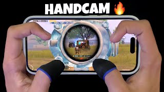 Are you using 120Fps🔥 BEST 4finger HANDCAM iPhone 14 Pro ‼️  Solo vs Squad  PUBG MOBILE [upl. by Lebasiram]