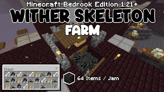 CARA MEMBUAT WITHER SKELETON FARM  MINECRAFT BEDROCK 121 [upl. by Tur]