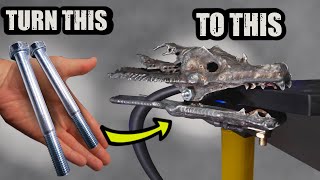 How to Tig Weld a Custom DRAGON Ground Clamp from Bolts [upl. by Assylem268]