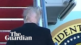 Donald Trumps hair blown apart by the wind [upl. by Zampino]