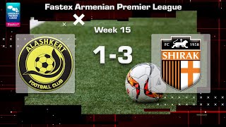 Alashkert  Shirak 13 Fastex Armenian Premier League 202425 Week 15 [upl. by Nyleda]