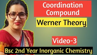 Coordination Compound  Werner Theory Bsc 2nd year free class inorganic chemistry Video3 [upl. by Omrelliug921]