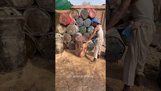 Worlds Fastest Oil Drum Cutting With Smart Hand Tools shorts satisfying viral working [upl. by Adnah]