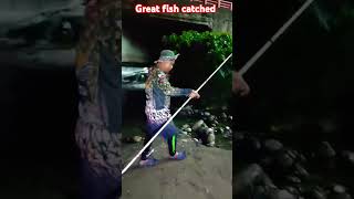 Great fish catched fishing catchfishtechnique bigfish angler fishcatcher hugefish tutorial [upl. by Aznaed]