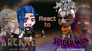 SpiderMan Across the Spiderverse 2 react to Miles and Gwen as Ekko and Jinx Arcane 11 [upl. by Ranson]