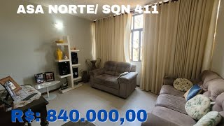 APARTAMENTO A VENDA NA ASA NORTE  SQN 411  3 QUARTOS [upl. by Ettenim]