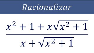 Como Racionalizar Simplificar Expresiones Algebraicas con Radicales en Numerador y Denominador  11 [upl. by Kieffer]