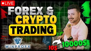 LIVE CRYPTO TRADING  FampO  15 NOV  winprofx fundedfirm cryptocurrency bitcoin live btc [upl. by Vaas]