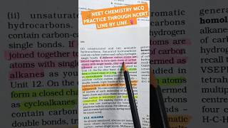 2HYDROCARBON ORGANIC CHEMISTRY MCQ PRACTICE THROUGH NCERT LINENEET25 DREAM MBBS FROM AIIMS DELHI [upl. by Ardine]