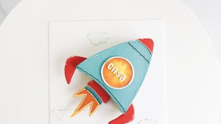 🌟 Creating a Cute Cartoon Rocket Cake 🌟 [upl. by Vasyuta]