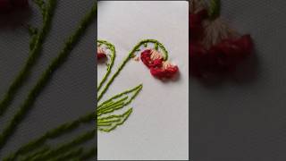 Amazing flowers🪡blanketstitch embroideryshortsflowers design [upl. by Asilehs]