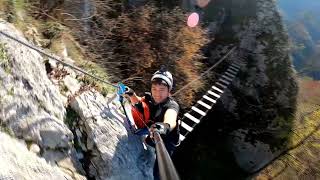 Highlights Ruine Rabenstein Klettersteig C [upl. by Htebazileharas]