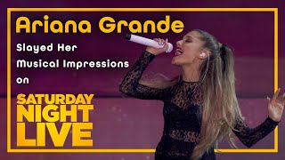 Ariana Grande Slayed Her Musical Impressions on SNL [upl. by Iarahs]