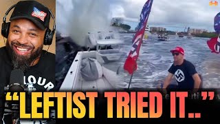 MAGA Patriots CONFRONT FAKE Trump Supporters At Boat Parade in Florida [upl. by Hamas]