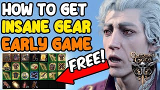 How To Get FREE Insane Gear for Baldurs Gate 3 Guide  Best Method For Early Game Any Difficulty [upl. by Melena915]