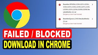 Solved Download Blocked in Google Chrome  Failed download Epson resetter [upl. by Yaron416]