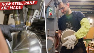 How a Stainless Steel Pan Factory Produces Over 700 Pans per Day — Dan Does [upl. by Lehcnom]