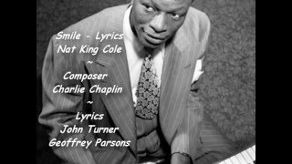 Smile  Lyrics  Nat King Cole [upl. by Notgnimer]