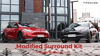 Tesla Model Y Exterior Decoration Upgrade Kit  Teswingteslamodely [upl. by Ricker]